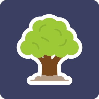 Ağaç. Web simgesi basit illüstrasyon 