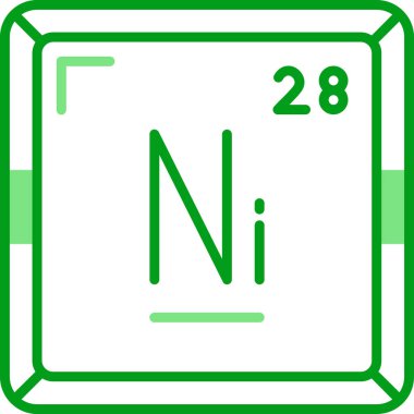 Nikel web simgesi, vektör illüstrasyonu 