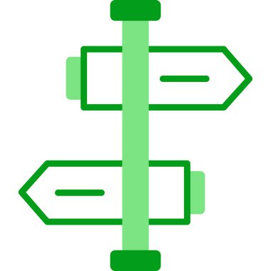 Bir sokak işaretinin vektör illüstrasyonu