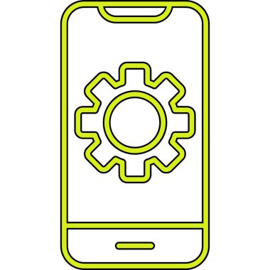 akıllı telefon ayarlama web simgesi vektör çizimi 