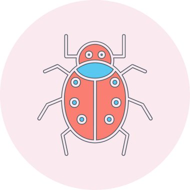 Böcek. Web simgesi basit illüstrasyon 