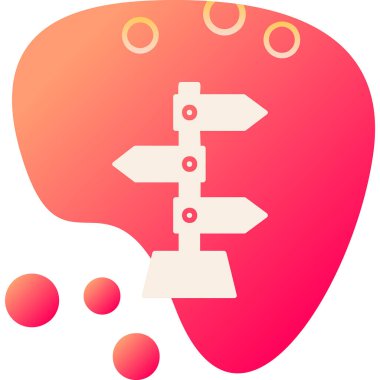 yön işareti simgesi, vektör illüstrasyonu 