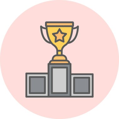 Galibiyet kupa vektör simgesi