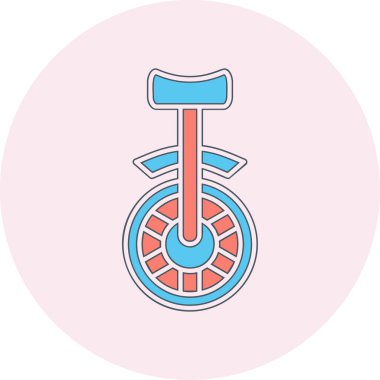 Tek tekerlekli bisiklet. Web simgesi basit illüstrasyon