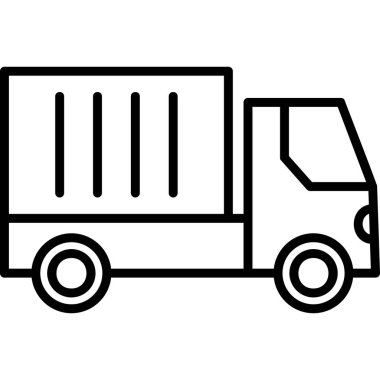 kamyon simgesi, vektör illüstrasyon tasarımı 