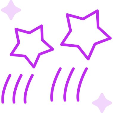 vector illustration of Shooting Stars icon