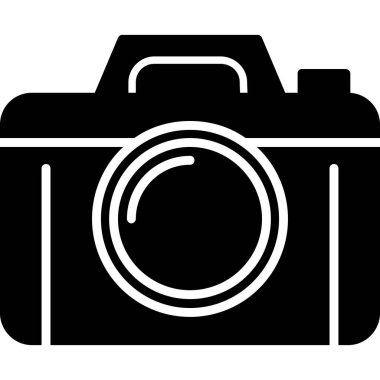 Bir kamera simgesinin vektör illüstrasyonu 