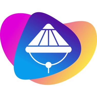 Bambu şapka simgesi, basit vektör çizimi  