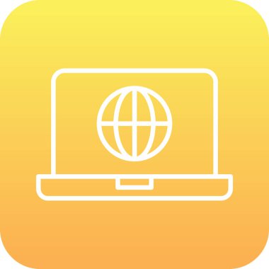 dizüstü bilgisayar simgesi, vektör illüstrasyonu basit tasarım