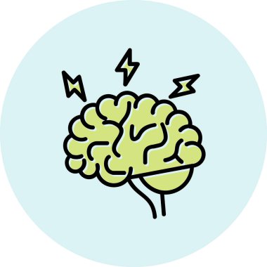 Beyin fırtınası web simgesi, vektör illüstrasyonu 