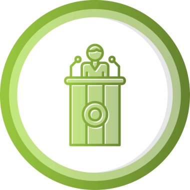 Podyum simgesinin vektör illüstrasyonu, kavram açıkla              