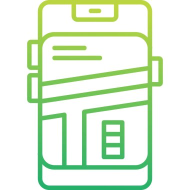 Harita simgesi olan akıllı telefon basit illüstrasyon 