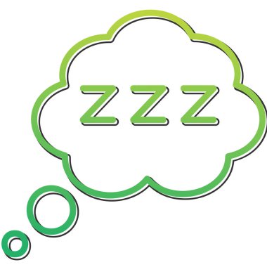 uyku zamanı simgesi, vektör illüstrasyonu basit tasarım