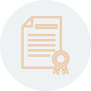 Sertifika. Web simgesi basit tasarım