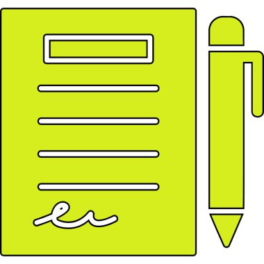 Kalem simgesi çizimi olan planlayıcı