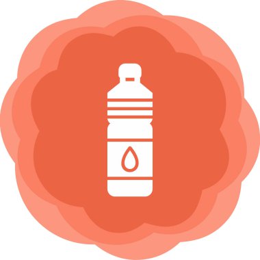 Su şişesi. Web simgesi basit illüstrasyon