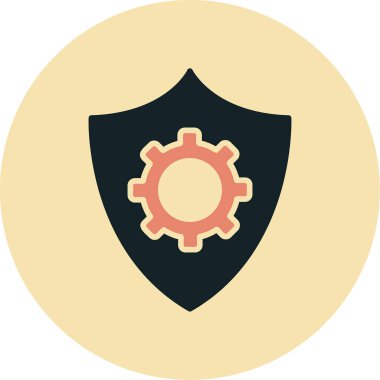 Veri koruma simgesi, vektör çizim                  