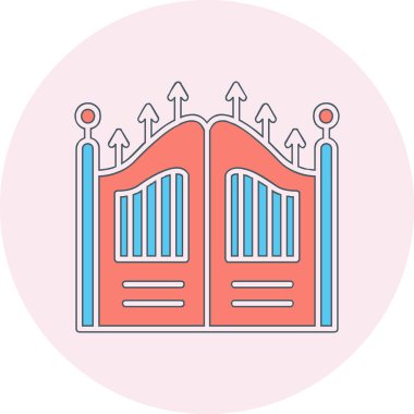 Kapı. Web simgesi basit illüstrasyon