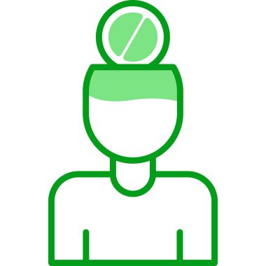 Özdenetim web simgesi, vektör illüstrasyonu