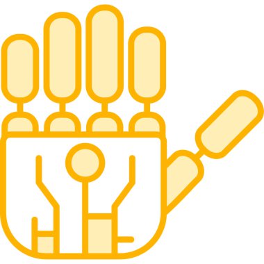 Modern Robotik El simgesinin vektör çizimi           