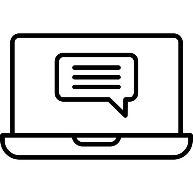 Çevrimiçi İletişim simgesi vektör illüstrasyonu