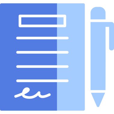 Kalem simgesi çizimi olan planlayıcı