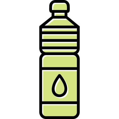 Su şişesi. Web simgesi basit illüstrasyon