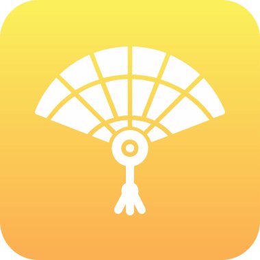 Çin fan web simgesi basit tasarım            
