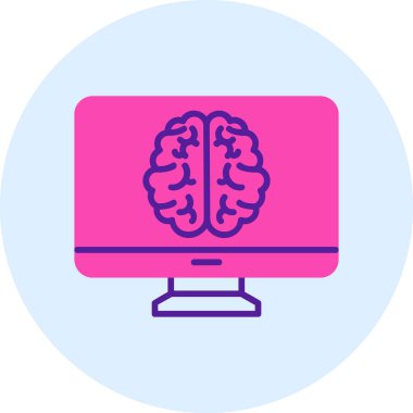 bilgisayar ekranı simgesi, vektör illüstrasyonu basit tasarım