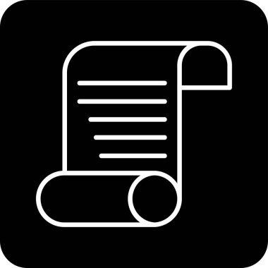 Kağıt parşömen. Web simgesi basit illüstrasyon                