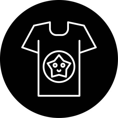 t-shirt simgesi, vektör illüstrasyonu 