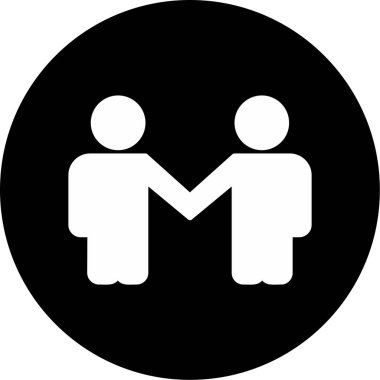 Ortaklık web simgesi basit illüstrasyon