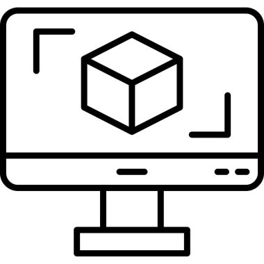 3d Simge Basit Vektör İllüstrasyonu