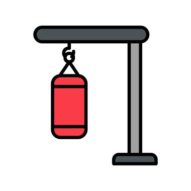 Boks çantası ikon vektör illüstrasyonu