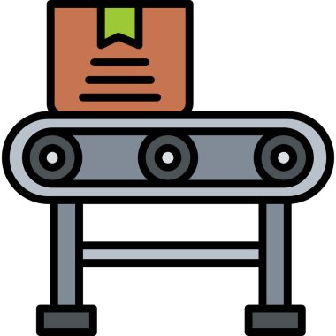 Taşıyıcı Şerit web simgesi, vektör illüstrasyonu