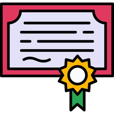 Sertifika. Web simgesi basit tasarım