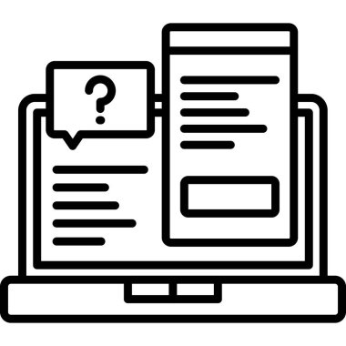 Quiz web simgesi vektör illüstrasyonu