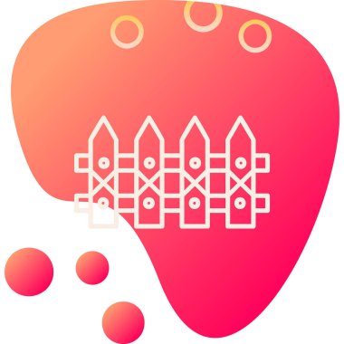 çit web simgesi, vektör çizim