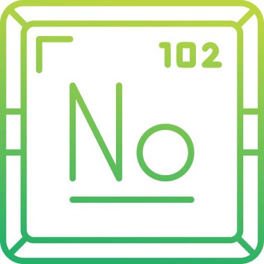 Periyodik tablo simgesinin Nobelium kimyasal elementi