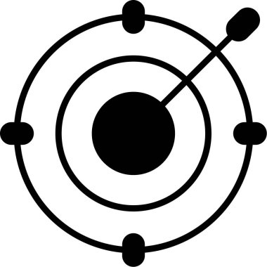 Oklu hedef. Web simgesi basit illüstrasyon 