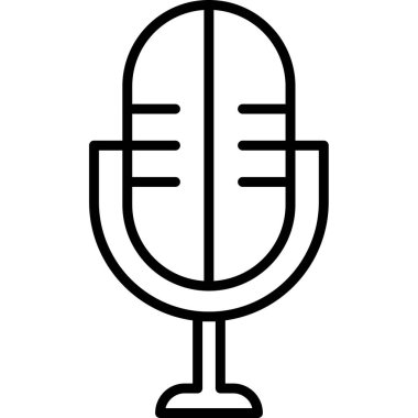 mikrofon simgesi vektör illüstrasyonu 