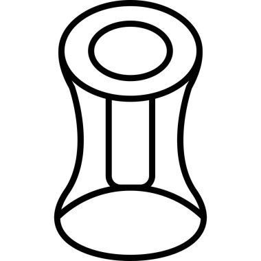 Hiperboid. Web simgesi basit illüstrasyon