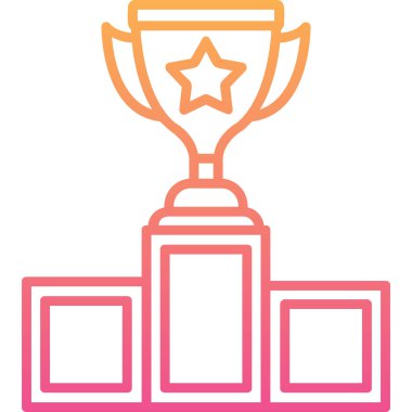 Galibiyet kupa vektör simgesi