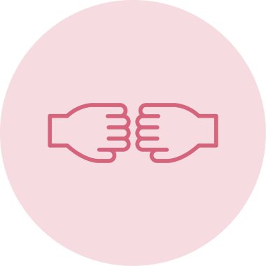 Eller simgesi, web basit illüstrasyon, saygı kavramı