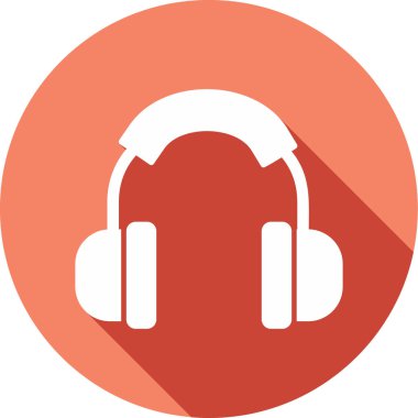 Kulaklık. Web simgesi basit illüstrasyon 