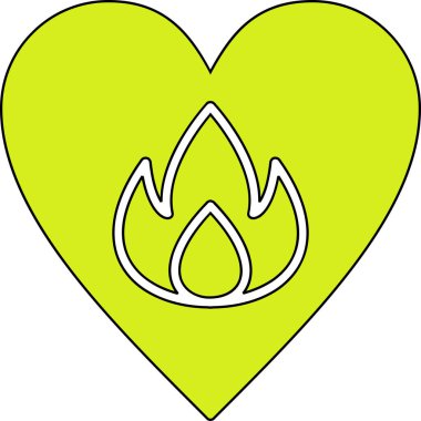 Tutku web simgesi basit illüstrasyon