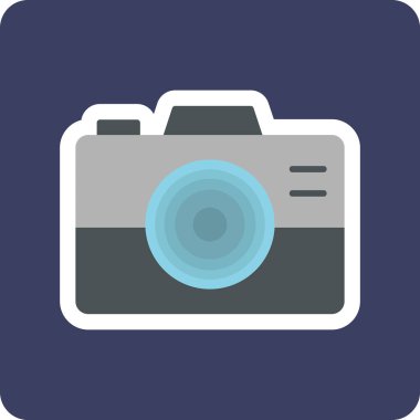 kamera simgesi vektör illüstrasyonu 