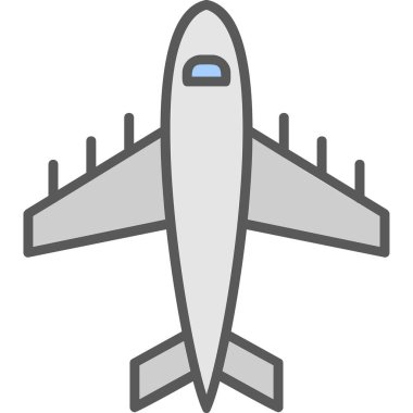 Uçak. Web simgesi basit illüstrasyon 