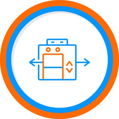 Asansör simgesi, vektör illüstrasyonu basit tasarım