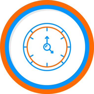 Saat simgesi, vektör illüstrasyonu basit tasarım